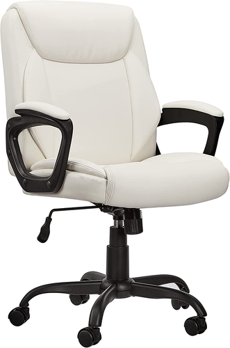 Classic Puresoft PU-Padded Mid-Back Office Computer Desk Chair ...