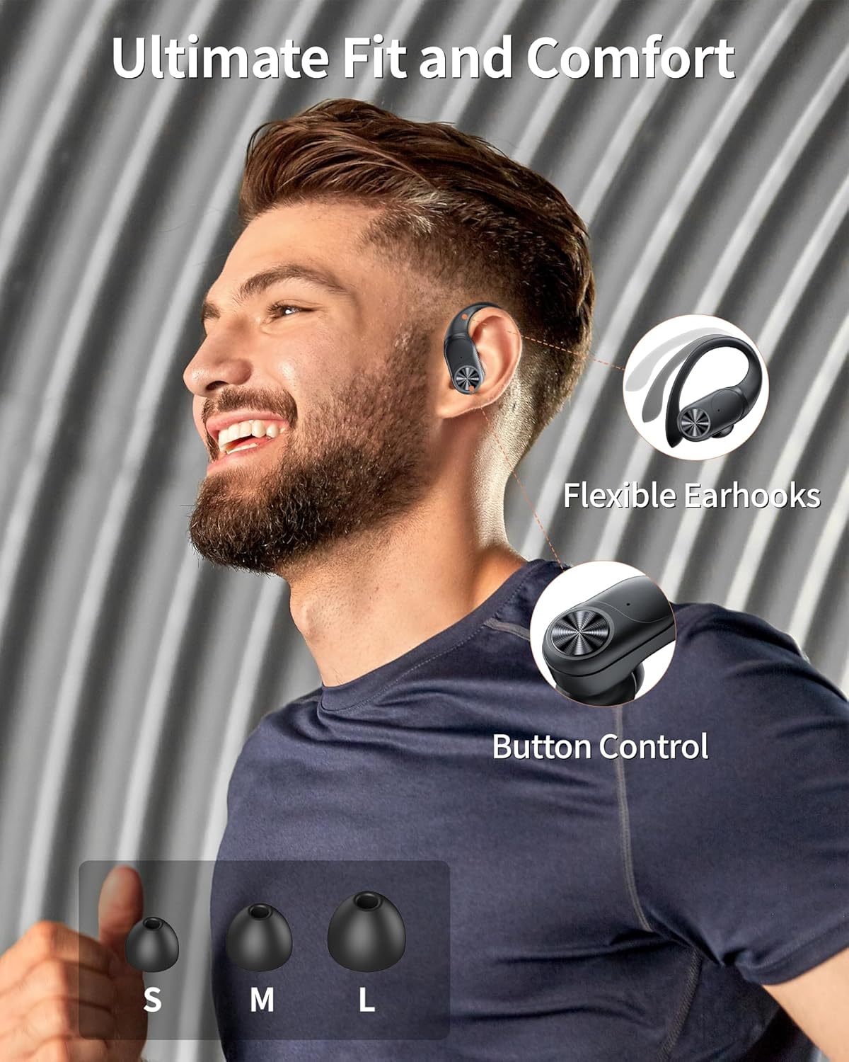 PocBuds Bluetooth Headphones Wireless Earbuds 80hrs ...