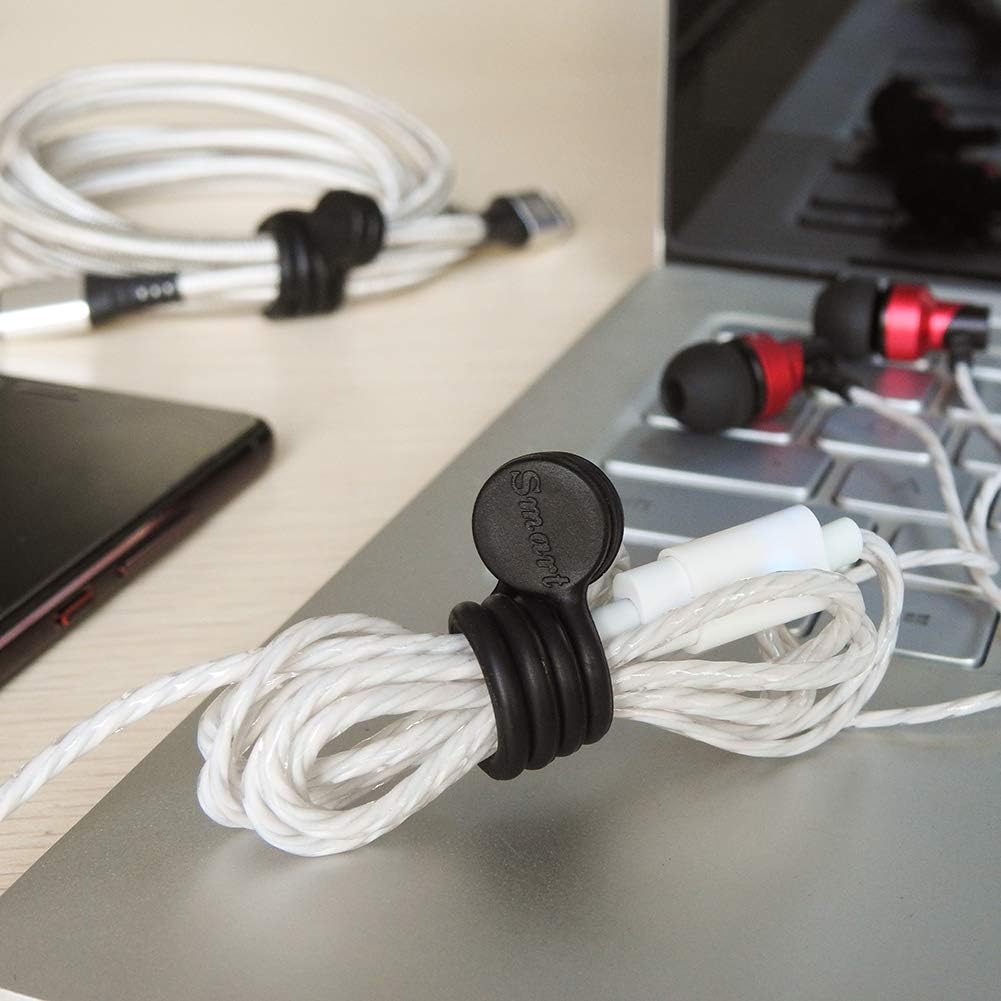 SMART&COOL Reusable Silicone Magnetic Cable Ties for Bundling ...