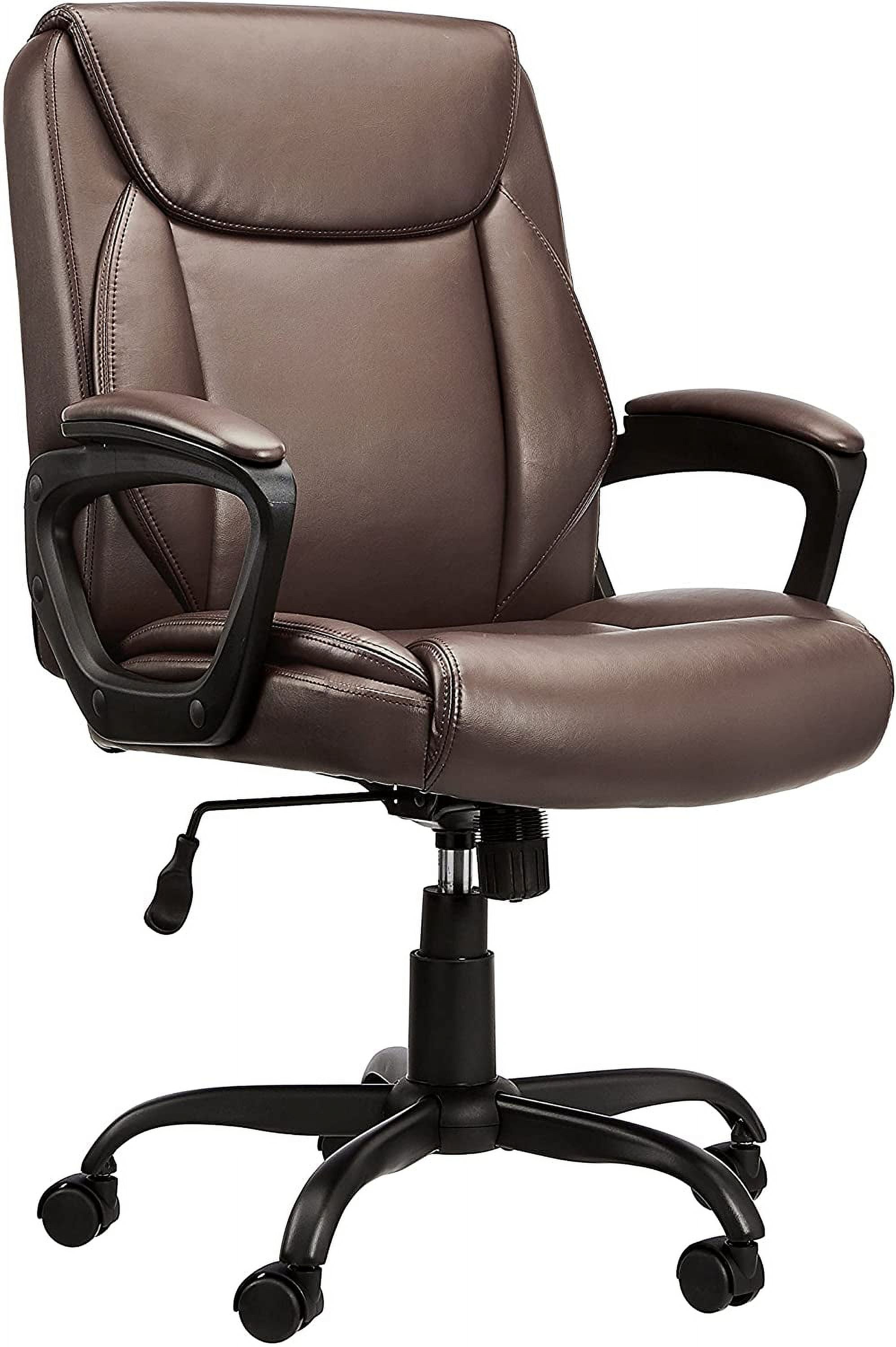 Classic Puresoft PU Padded Mid-Back Height Adjustable Office ...