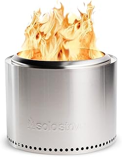 Bonfire 2.0-19.5 Inch Smokeless Fire Pit with Removable Ash Pan - Portable Outdoor Fire Pit - Stainless Steel - Wood Burning Lightweight Fireplace, Ideal for 4-6 People, 20 lbs