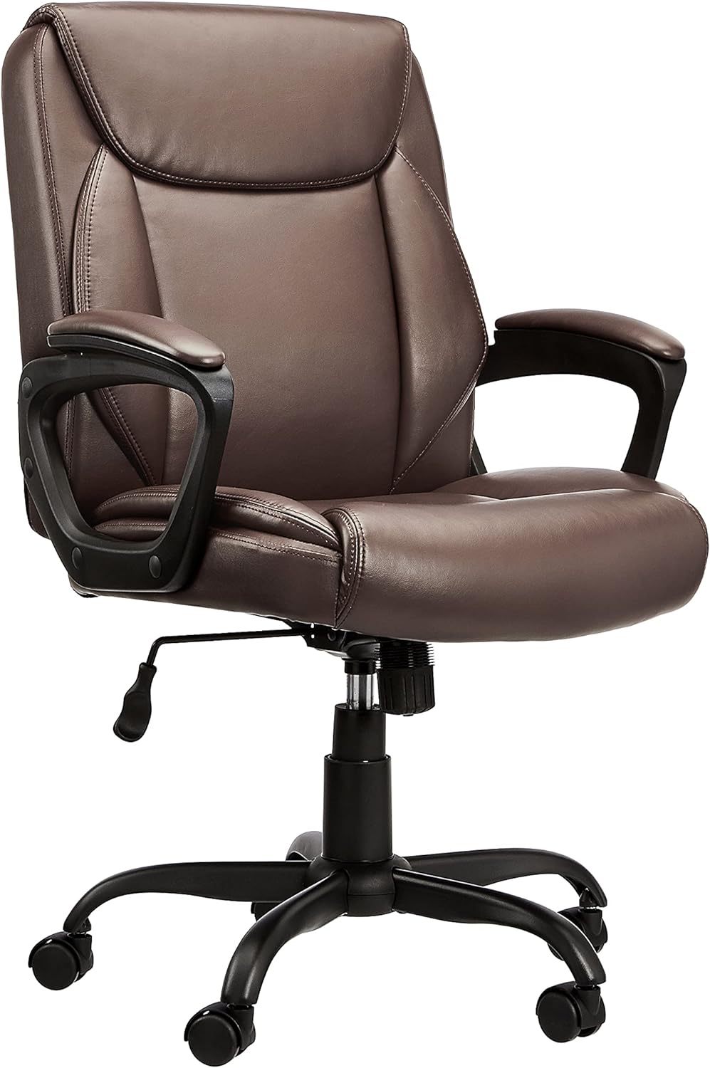 Amazon Basics Classic Puresoft PU Padded Mid-Back Height ...
