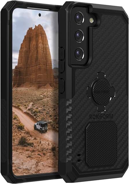 Rokform - Galaxy S22 Case, Rugged Series, Magnetic Case with Twist Lock, Drop Tested Armor (Black)