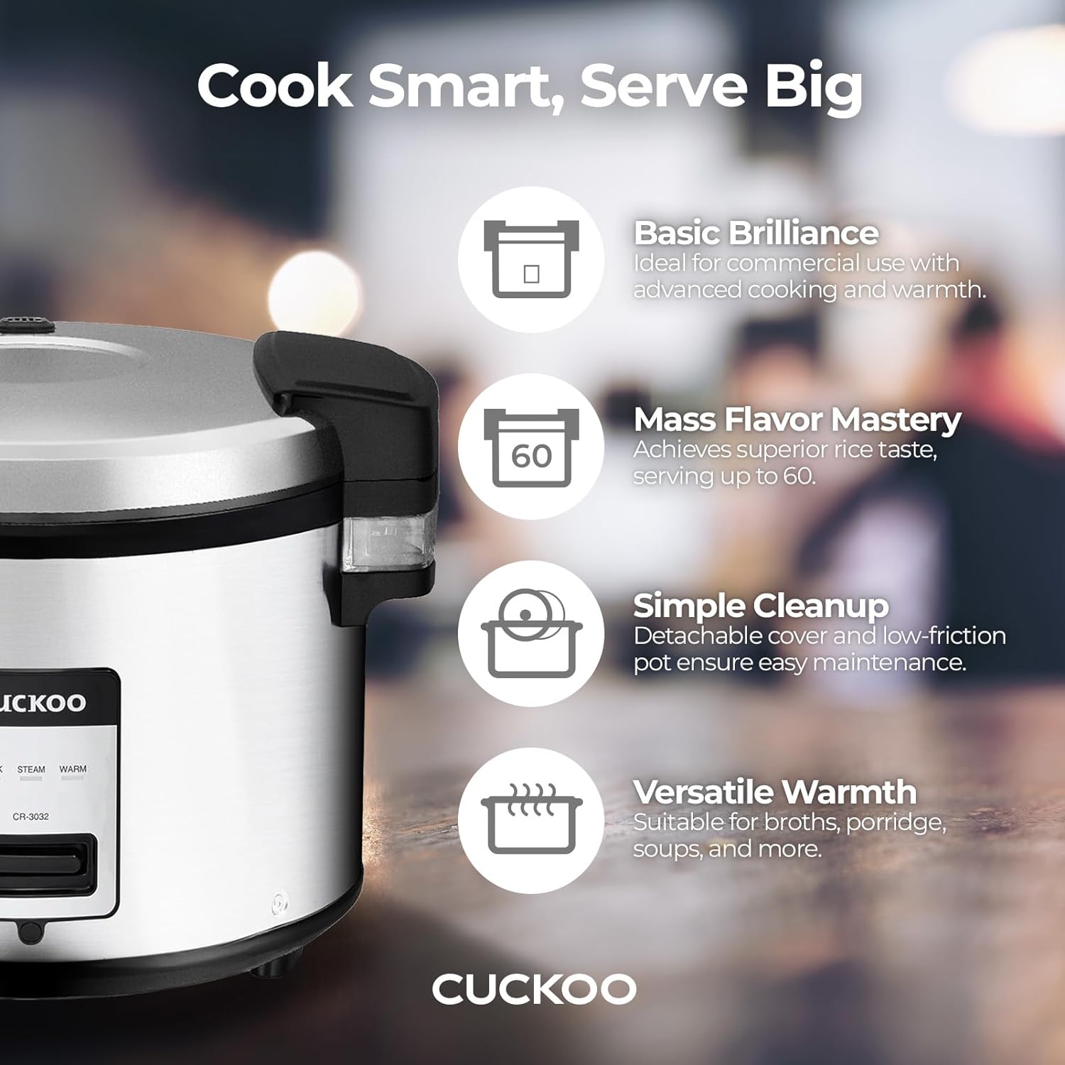 CUCKOO CR-3032 30-Cup (Uncooked) / 60-Cup (Cooked) Large ...