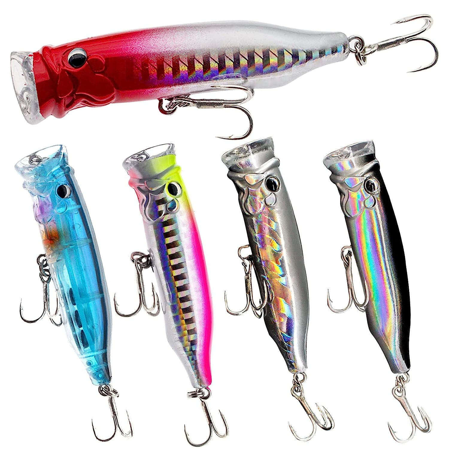 Fishing Lures, Minnow Popper Crank Baits Pencil Bass ...