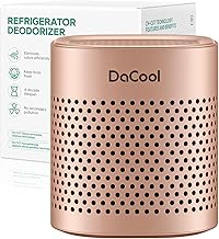 Refrigerator Deodorizer Lasts for 10 Years Refrigerator Odor Eliminator Fridge Deodorizer Travel Size Air Purifiers, More Effective Than Baking Soda Bamboo Charcoal Air Purifying Bag, Rose Gold