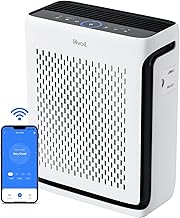 Air Purifiers for Home Large Room Bedroom Up to 1110 Ft² with Air Quality and Light Sensors, Smart WiFi, Washable Filters, HEPA Sleep Mode for Pets, Allergies, Dust, Pollen, Vital 100S-P, White