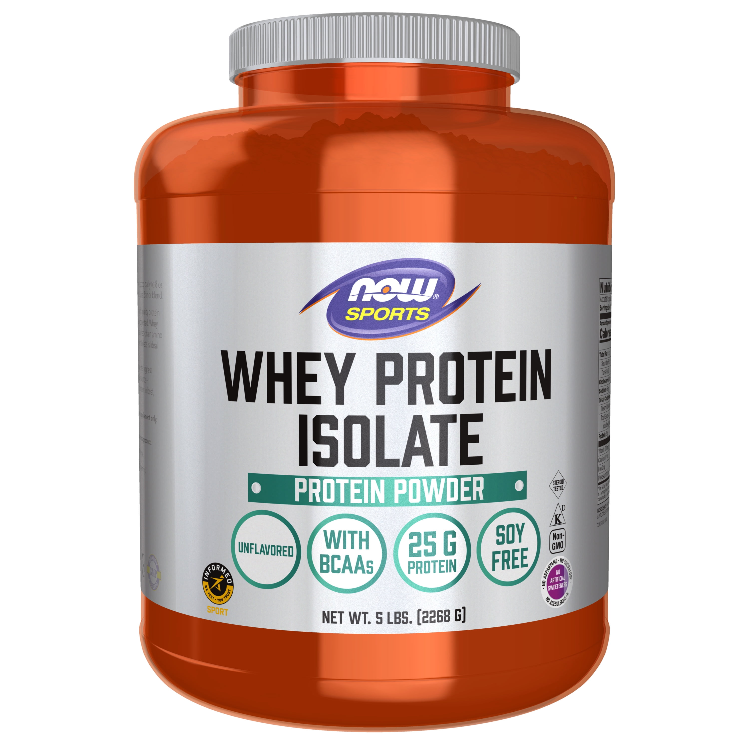 NOW Sports Nutrition, Whey Protein Isolate, 25 g With ...