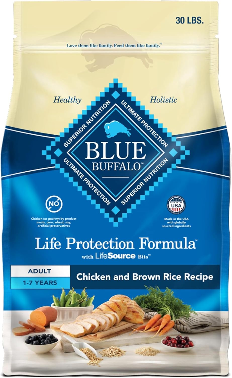 Blue Buffalo Life Protection Formula Adult Dry Dog Food, Helps ...