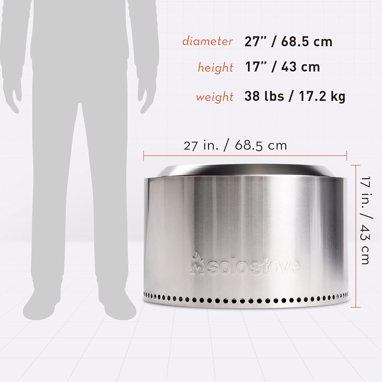 Solo Stove Yukon 2.0, 27 Inch Smokeless Fire Pit with Removable ...