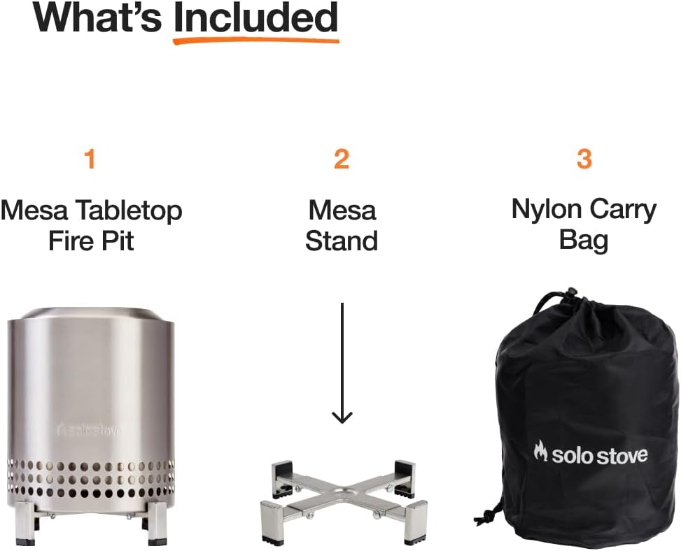 Solo Stove Mesa XL, 7 Inch Tabletop Fire Pit with Stand - Tiendamia