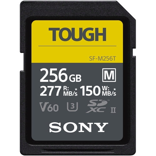 Sony TOUGH-M series SDXC UHS-II Card 256GB, V60, CL10, U3 ...