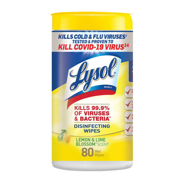 Lysol Disinfecting Wipes, Lemon & Lime Blossom Scent Same-Day ...