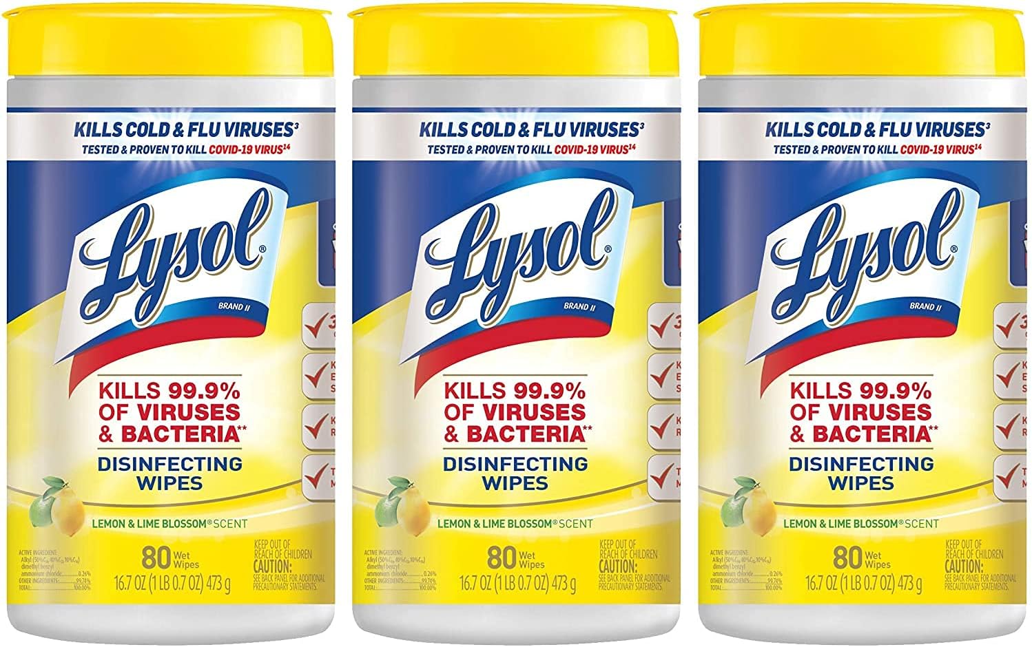 Lysol Disinfectant Wipes, Multi-Surface Antibacterial Cleaning ...