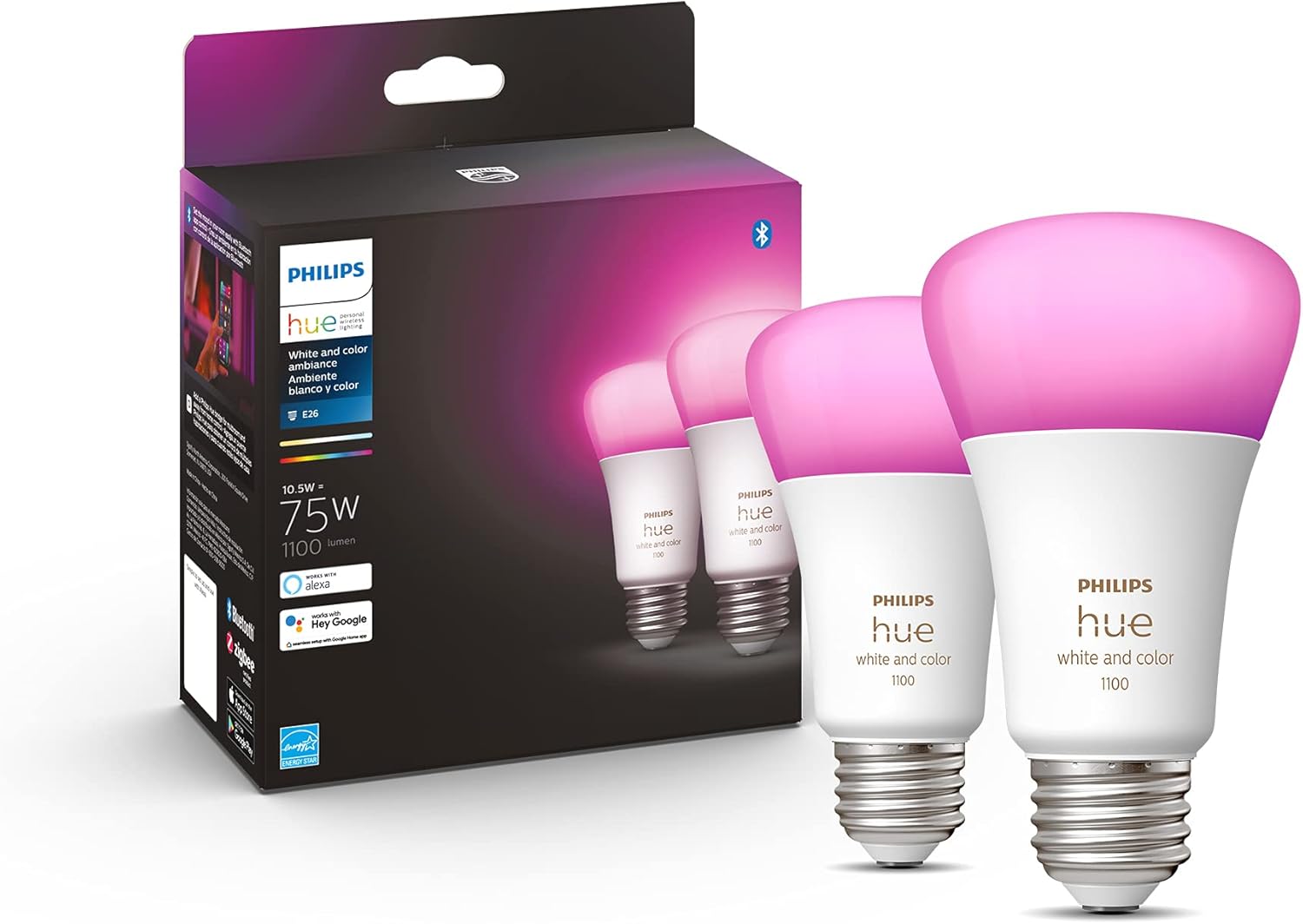 Philips Hue Smart 75W A19 LED Bulb - Soft Warm White Jamaica
