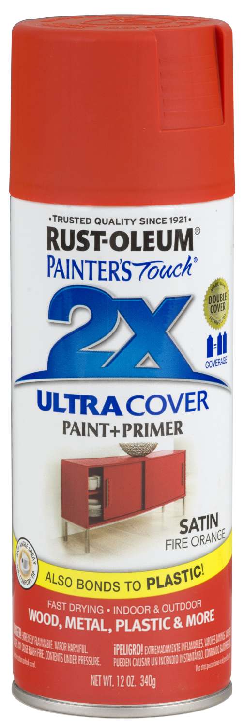 RUST-OLEUM® 263149 12-Ounce Satin Fire Orange 2x ...