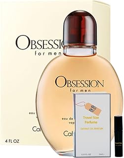 Cologne For Men Obsession 4 oz EDT With a Travel Size Perfume Gift 0.1oz