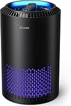 Air Purifiers for Home, Air Purifier Air Cleaner For Smoke Pollen Dander Hair Smell Portable Air Purifier with Sleep Mode Speed Control For Bedroom Office Living Room, MK01- Black