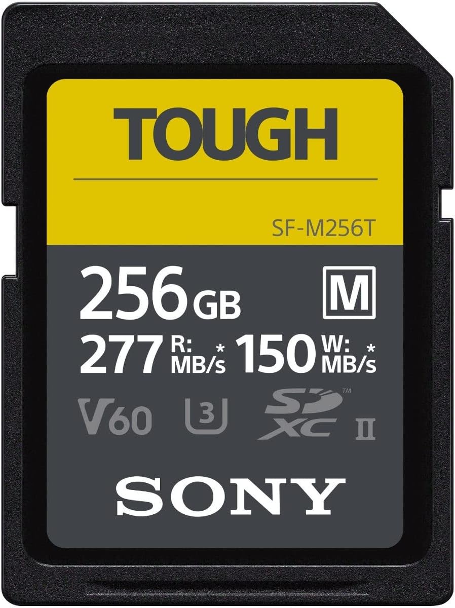 Sony TOUGH-M series SDXC UHS-II Card 256GB, V60, CL10, U3 ...