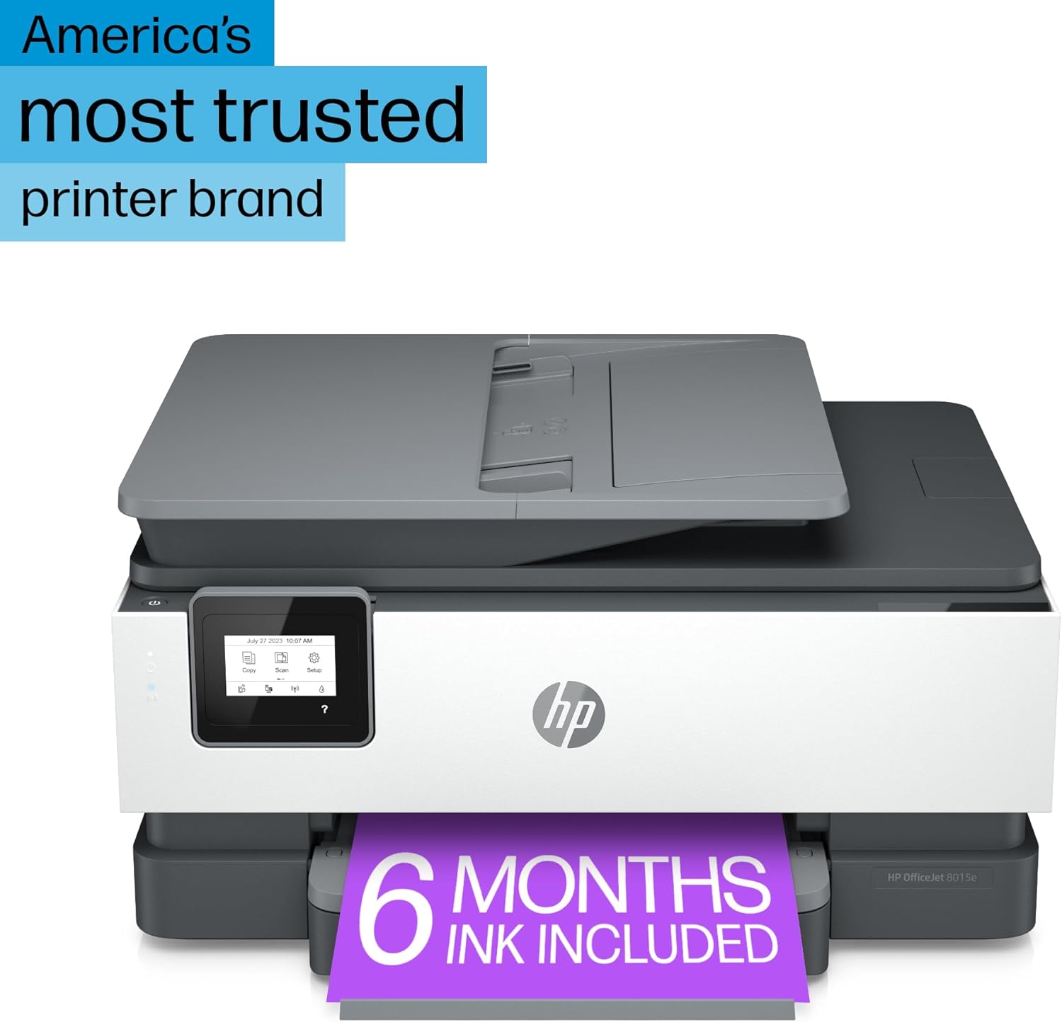 HP OfficeJet 8015e Wireless Color All-in-One Printer, 6 ...