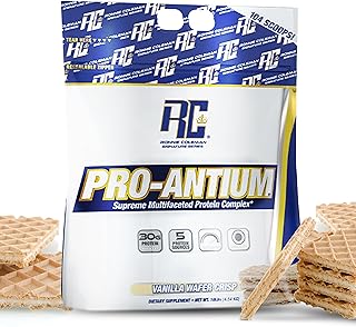 Whey Protein Powder with Essential Amino Acids, BCAA\'s & Creatine for Muscle Support, Shake Mix, Supplement for Recovery, Pro Antium, Vanilla Wafer Crisp, 10 lbs