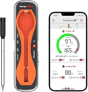 TempSpike 500 ft Wireless Meat Thermometer, Bluetooth Meat Thermometer for Turkey Beef Lamb, Meat Thermometer Digital Wireless for Rotisserie Sous Vide BBQ, Valentines Day Gifts for Him Her