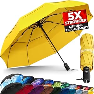 TUMELLA Strongest Windproof Travel Umbrella (Compact ...
