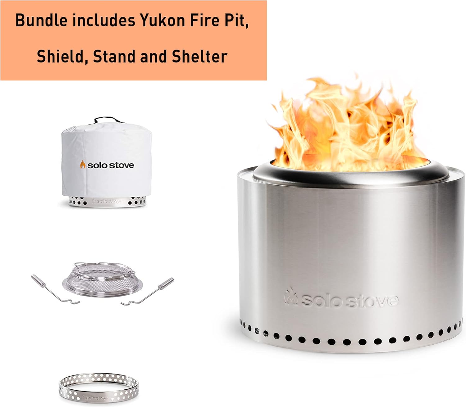 Solo Stove Yukon 2.0, 27 Inch Smokeless Fire Pit with Removable ...