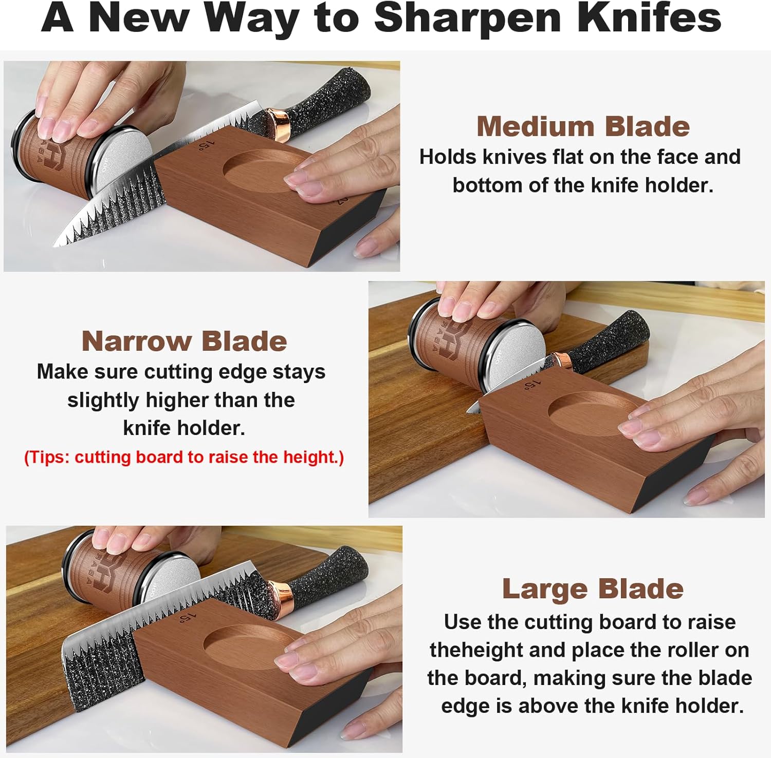 Abardi Rolling Knife Sharpener for Straight Edge ... - BigBangPrice