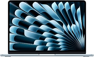 2025 MacBook Air 13-inch Laptop with M4 chip: Built for Apple Intelligence, 13.6-inch Liquid Retina Display, 16GB Unified Memory, 256GB SSD Storage, 12MP Center Stage Camera, Touch ID; Sky Blue