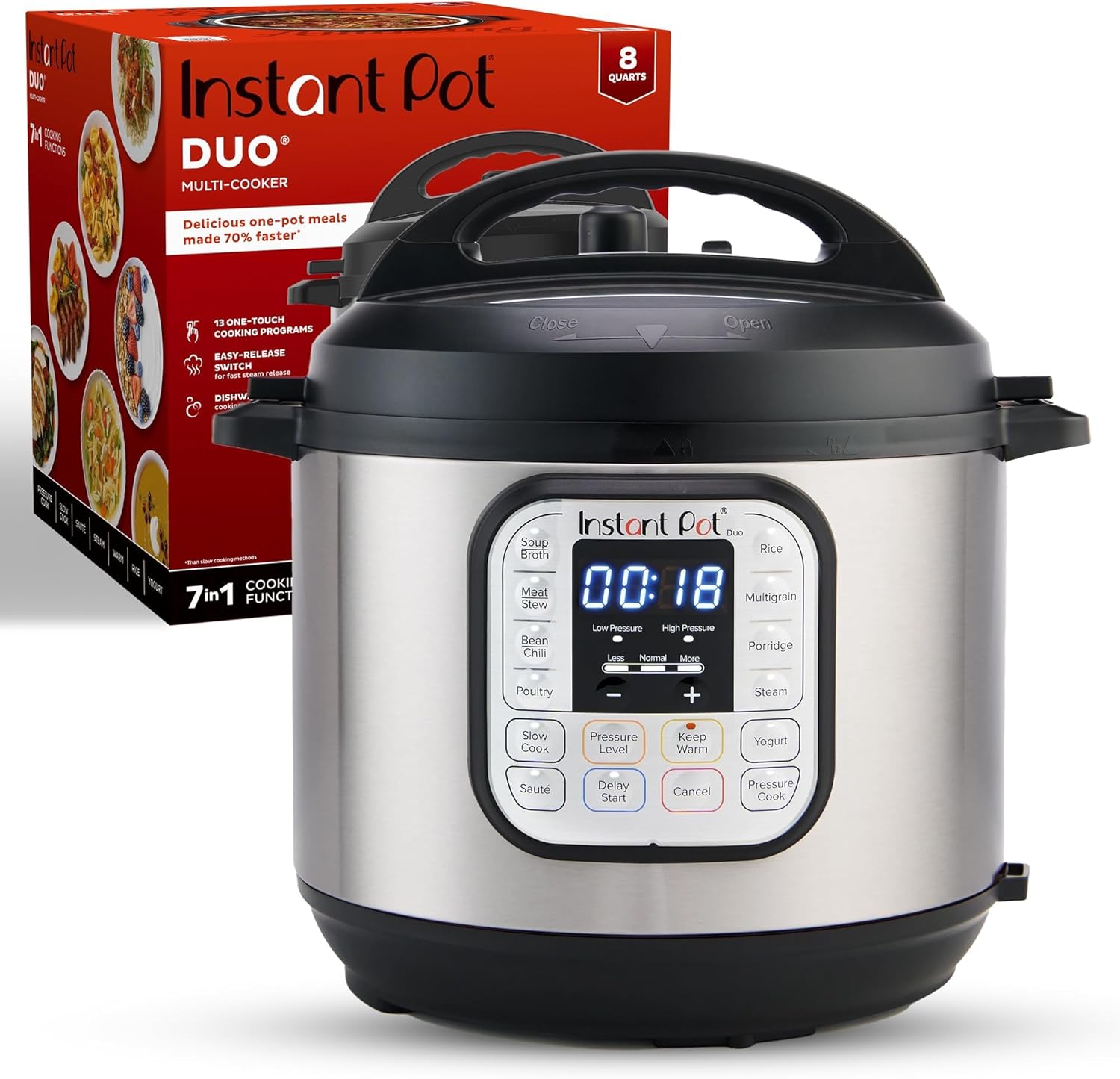 Instant Pot Duo 7-in-1 Electric Pressure Cooker, Slow Cooker, Rice ...