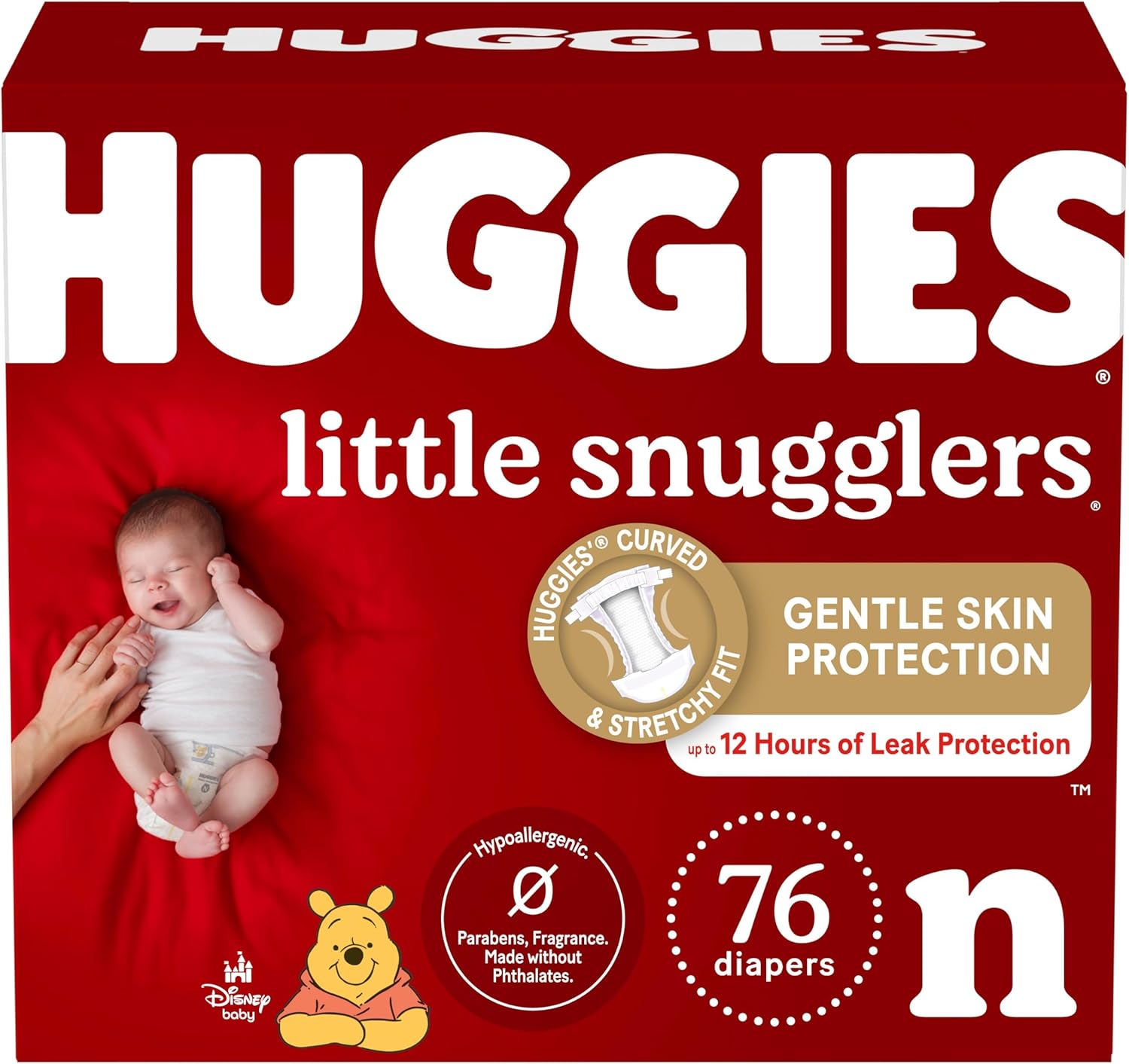 Baby Diapers Size Newborn (up to 10 lbs), 76ct, Huggies ...