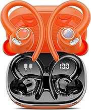 Wireless Earbuds Bluetooth 5.3 Headphones Sport, 2024 Wireless Earphones with Earhooks, HiFi Stereo Deep Bass with ENC Mic, 40H Dual LED Display, IPX7 Waterproof Ear Bud for Small Ear Running/Workout