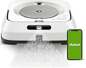 Braava Jet M6 (6110) Ultimate Robot Mop- Wi-Fi Connected, Precision Jet Spray, Smart Mapping, Works with Alexa, Ideal for Multiple Rooms, Recharges and Resumes, White