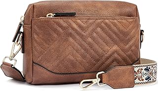 BOSTANTEN Crossbody Bags for Women Vegan Leather Purses Quilted Shoulder Handbags with Adjustable Shoulder Strap