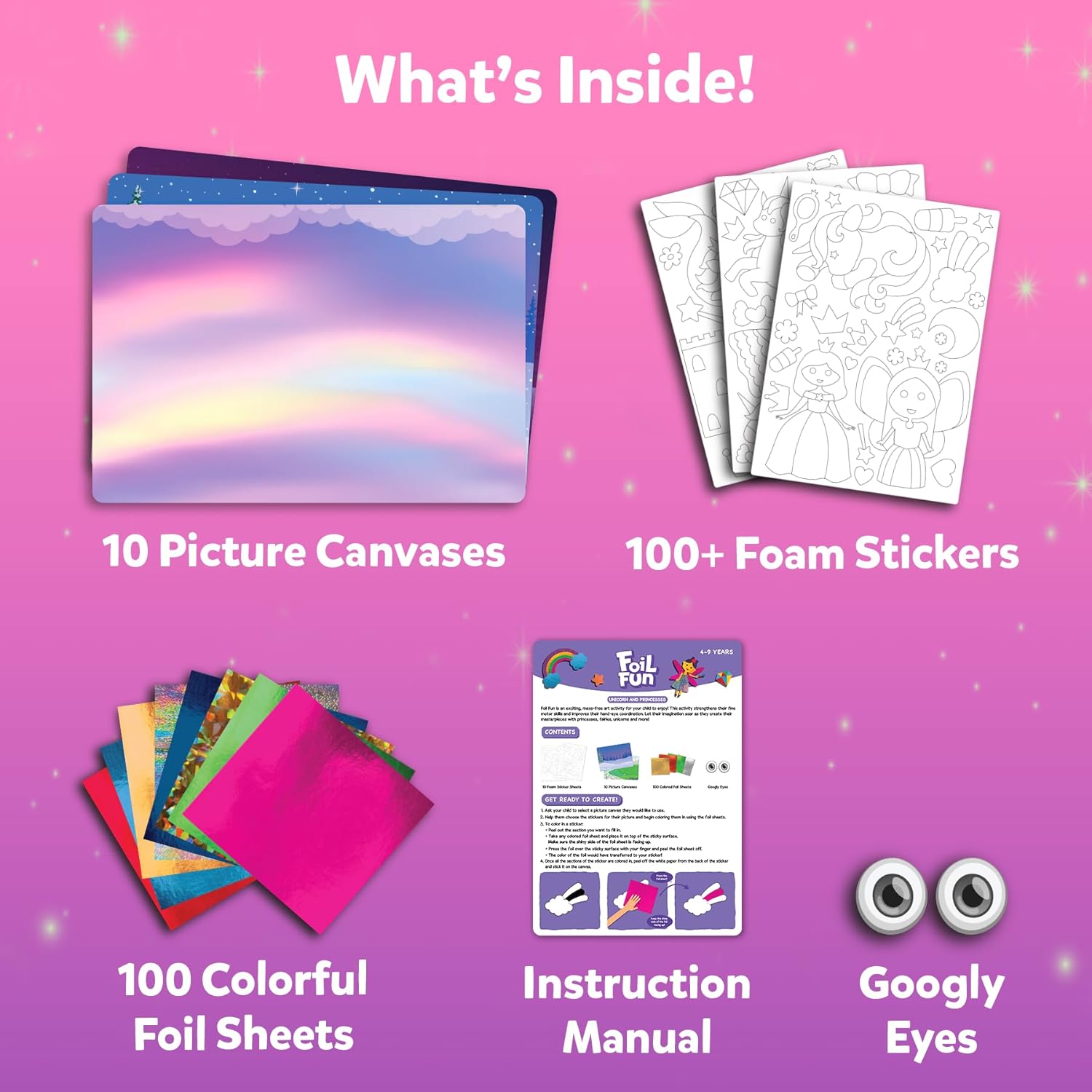 Foil Fun Unicorns & Princesses, No Mess Art for Kids, Craft ...