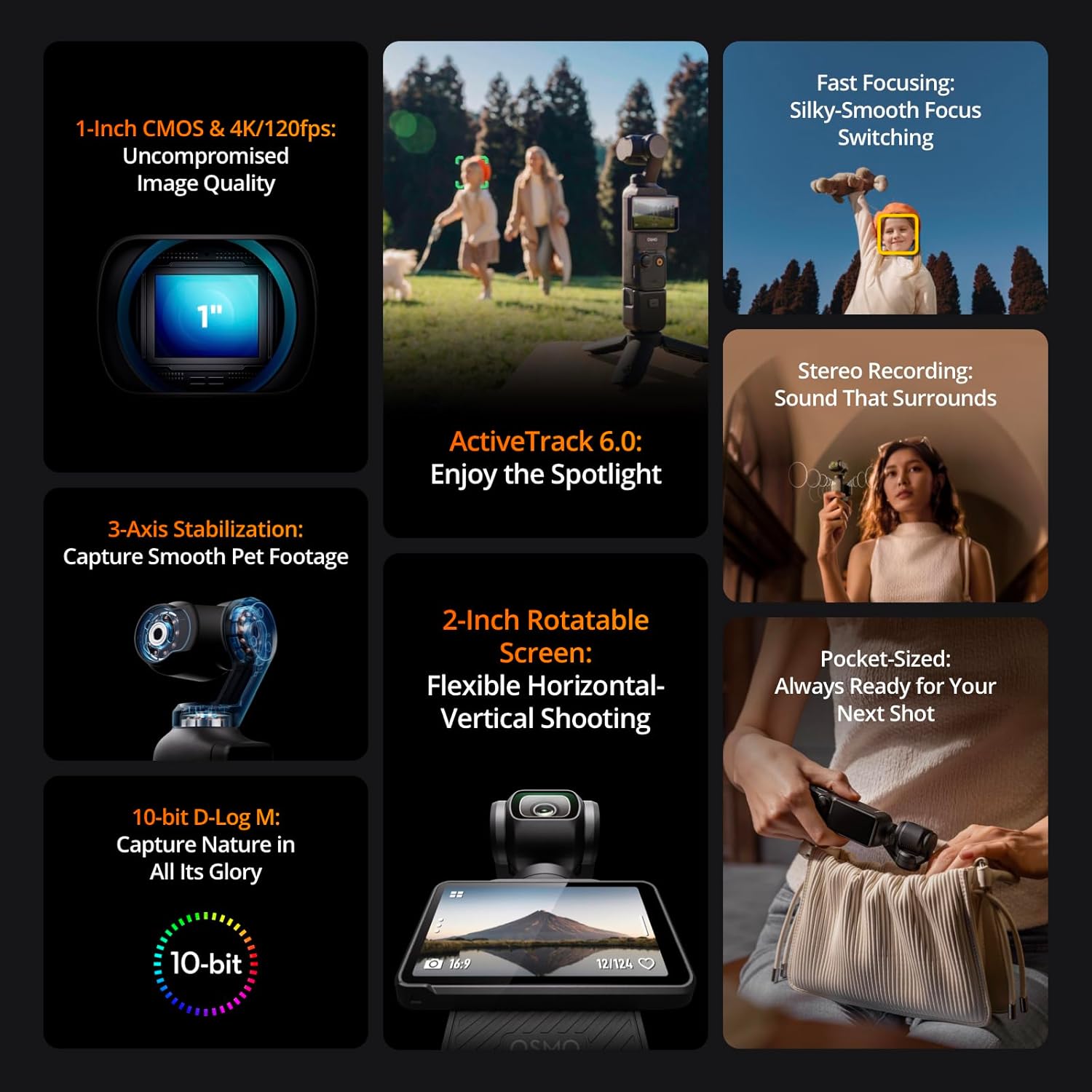 DJI Osmo Pocket 3, Vlogging Camera with 1'' CMOS & 4K/ ...