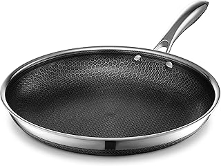 Hybrid Nonstick 12-Inch Frying Pan, Stay-Cool Handle, Dishwasher-Friendly, Oven-Safe Up to 900°F, Induction-Ready, Compatible with All Cooktops