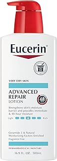 Eucerin Advanced Repair Body Lotion for Very Dry Skin, Unscented Lotion Formulated with Ceramides, 16.9 Fl Oz Bottle