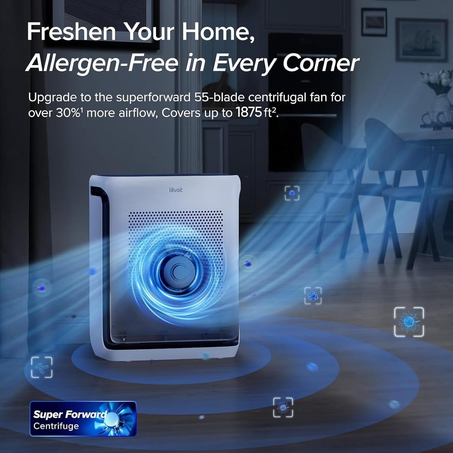 LEVOIT Air Purifiers for Home Large Room Up to 1800 Ft² ...
