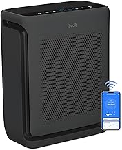Air Purifiers for Home Large Room Up to 1800 Ft² in 1 Hr with Washable Filters, Air Quality Monitor, Smart WiFi, HEPA Sleep Mode for Allergies, Pet Hair, Pollen in Bedroom, Vital 200S-P, Black