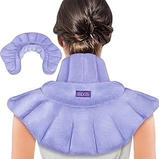 Microwave Heating Pad for Neck Shoulders and Back Pain Relief with Moist Heat, Weighted Microwavable Heated Neck Wrap Warmer, Scented