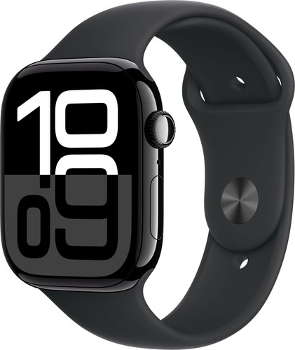 Apple Watch Series 10 46mm Zwart Sportband M/L - YourMacStore