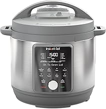 Duo Plus, 6-Quart Whisper Quiet 9-in-1 Electric Pressure Cooker, Slow Rice Steamer, Sauté, Yogurt Maker, Warmer & Sterilizer, Free App with 800+ Recipes, Stainless Steel