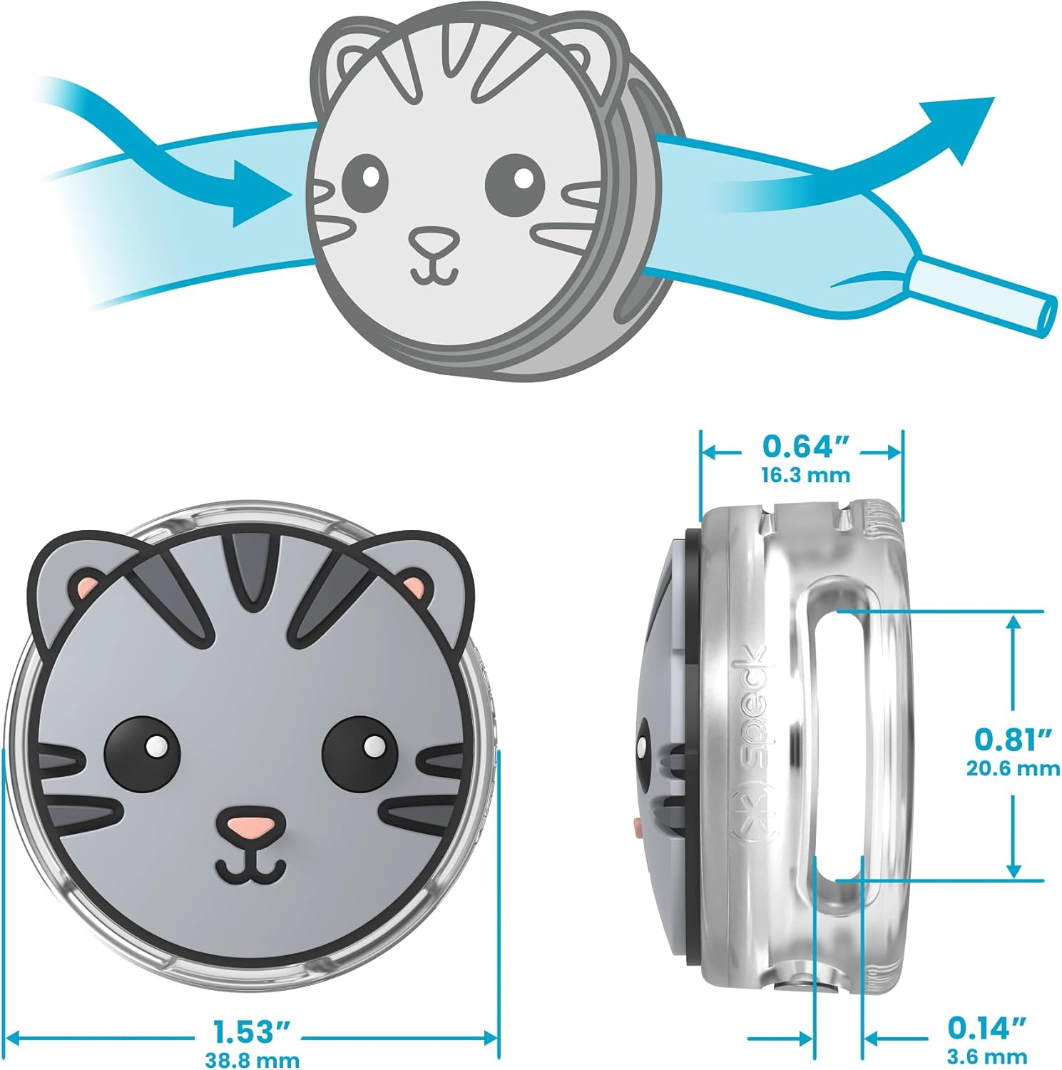 Speck Tagimals Cute Cartoon Apple AirTag Holder