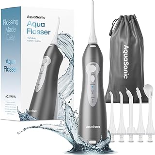 Water Flosser - Cordless Rechargeable Water Flossers for Teeth Cleaning - Waterproof Aqua Flosser, Portable Oral Irrigator for Dental Cleaning with 5 Jet Tips – Braces Home Travel