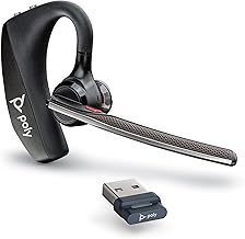 Voyager 5200 UC Wireless Headset & Charging Case (Plantronics) - Single-Ear Headset w/Noise-Canceling Mic - Connect Mobile/Mac/PC via Bluetooth - Works w/Teams, Zoom - Amazon Exclusive