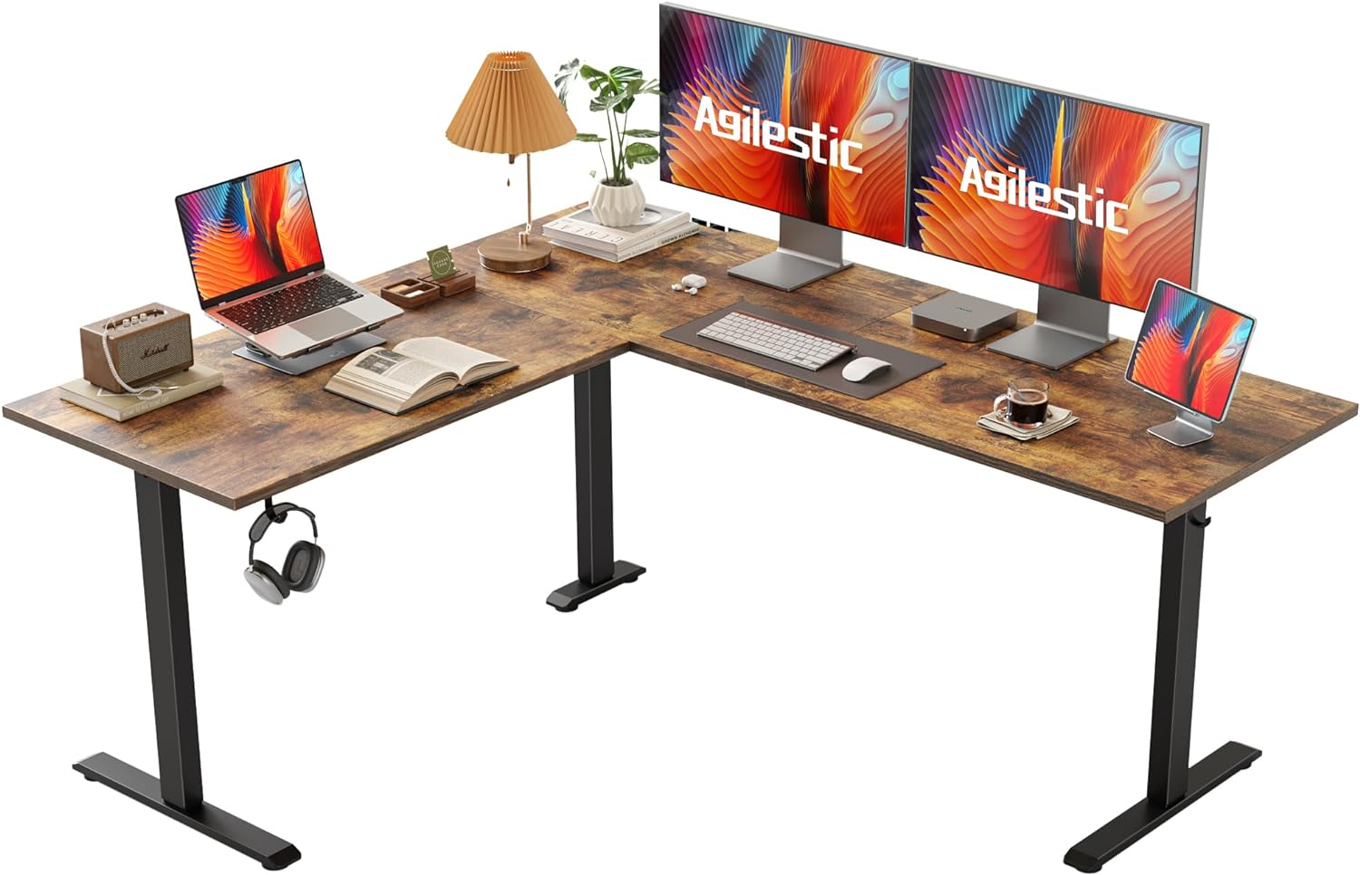 Agilestic L Shaped Standing Desk Adjustable Height, Electric ...
