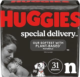 Huggies Special Delivery Hypoallergenic Baby Diapers Size Newborn (up to 10 lbs), 31 Ct, Fragrance Free, Safe for Sensitive Skin