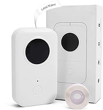 D30 Label Maker Machine with Tape - Portable Bluetooth Wireless Small Thermal Sticker Maker, Smart Mobile Pocket Handy Label Makers, Compatible with iOS & Android for Home, Office Mini Labeler